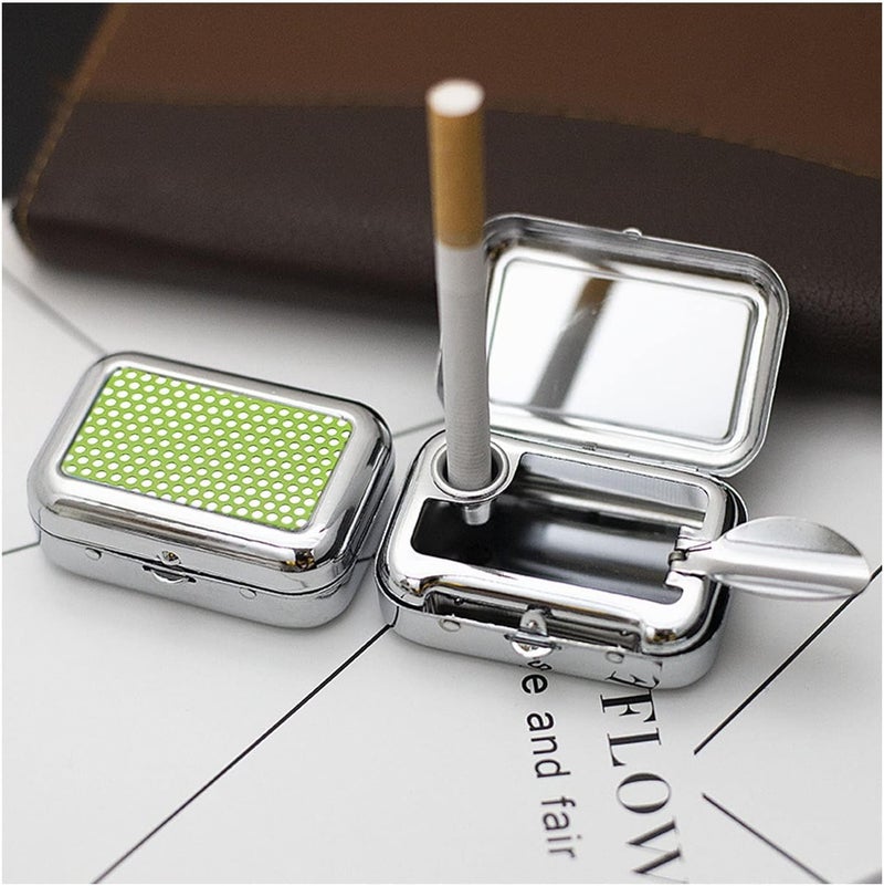 VOVCIG مبخرة محمولة مطورة، مبخرة جيب مقاومة للرياح مع غطاء، مبخرة من الفولاذ المقاوم للصدأ للسيارة، مبخرة خارجية للسيجار (أخضر) - Image 3